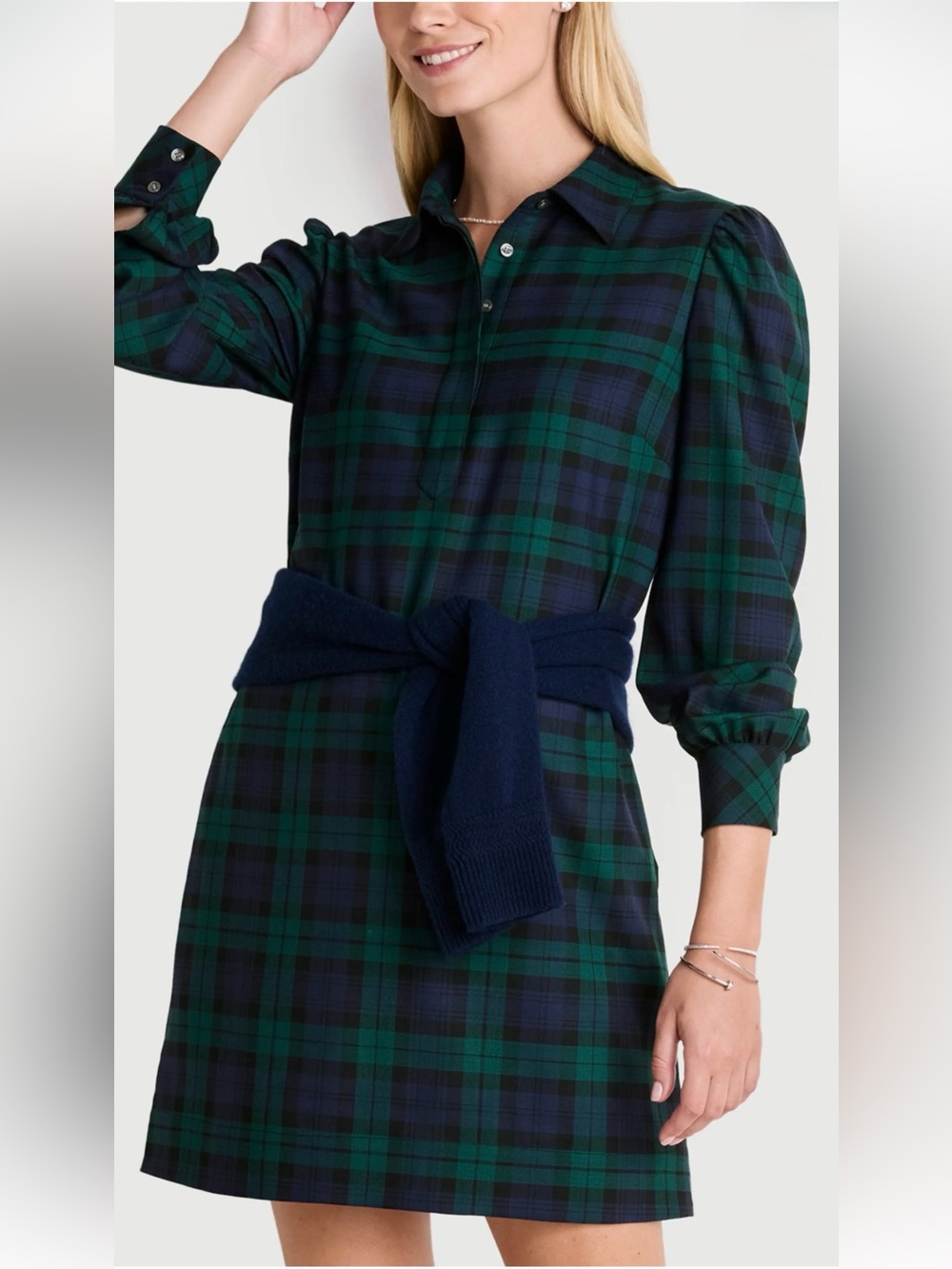Vineyard Vines Black Watch tartan plaid dress. Size 2X.